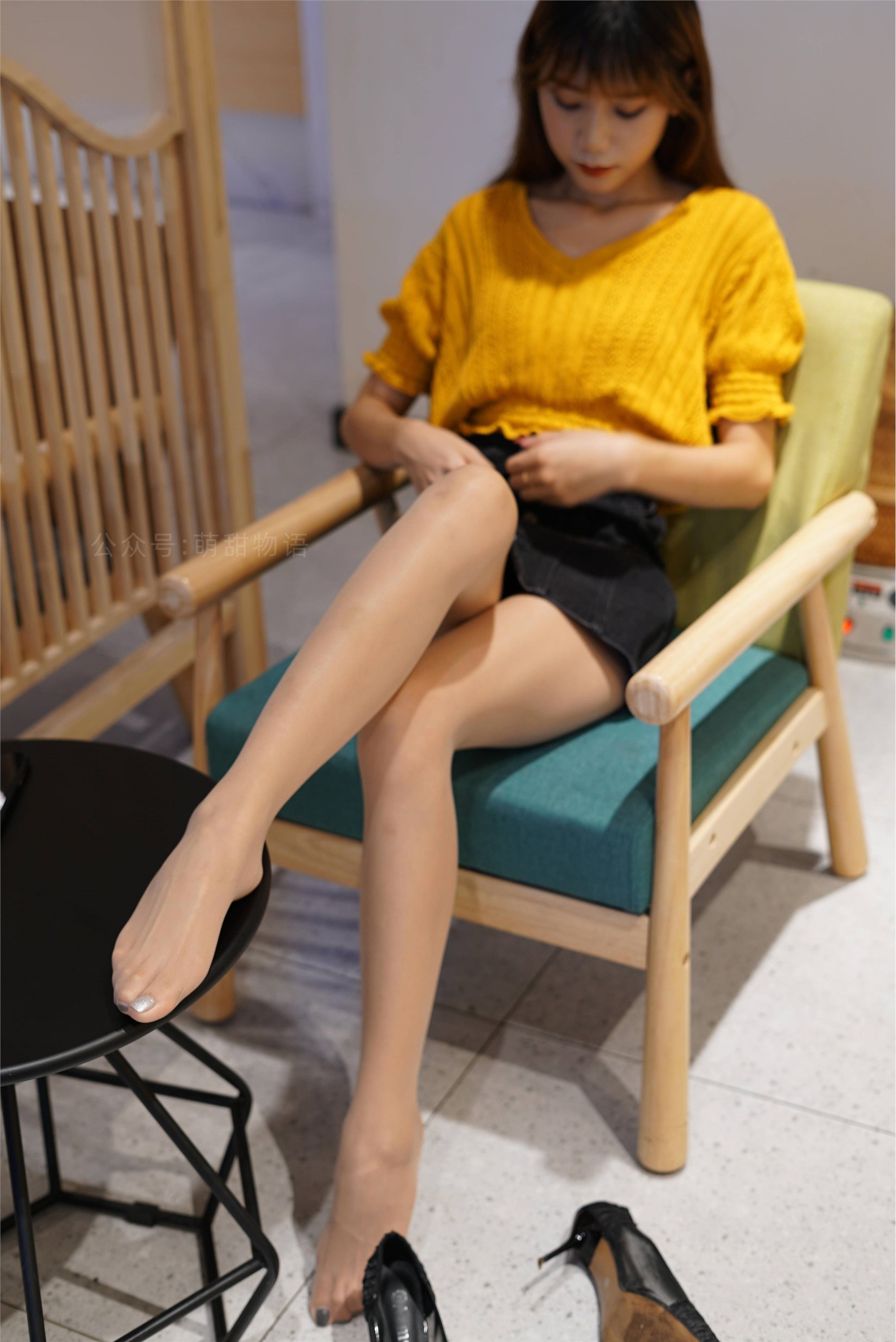 萌甜物语 XM105《金麦色针织衫-琪琪》